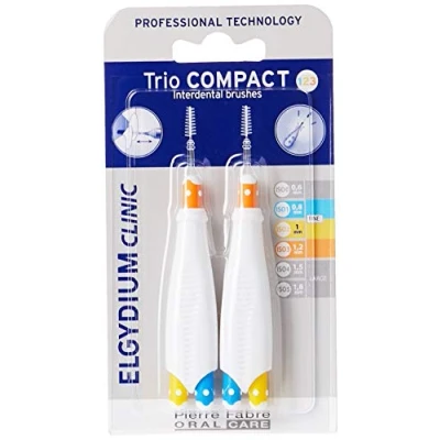 Afbeelding van Pierre Fabre, interdentale borstels, Elgydium Clinic Trio Compact 123, rager, 1 verpakking van 2 stuks (2 x)