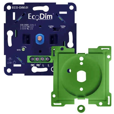 Afbeelding van EcoDim led dimmer inbouw 0 300W, druk/draai, voor Niko draaiknop series inbouw,