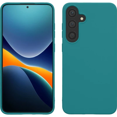 Afbeelding van kwmobile telefoonhoesje geschikt voor Samsung Galaxy S24 Plus Hoesje smartphone Back cover in mat petrol