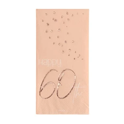 Afbeelding van Folat Servetten 60 jaar Elegant Lush Blush (10 stuks) 33 x cm
