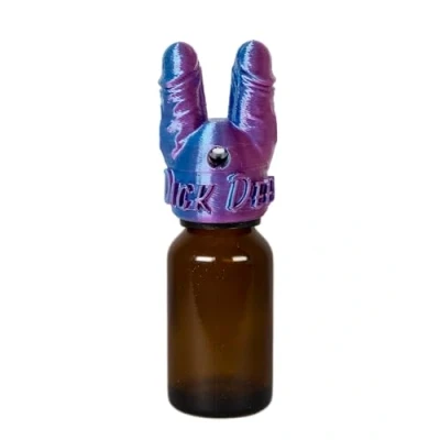 Afbeelding van Dick Deep® Poppers Sniffer Cap Size M (voor 15 ml French Poppers) Sniff opzetstuk (Silky Blue/Pink)