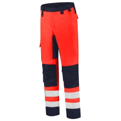 Afbeelding van Tricorp 503011 Werkbroek High Vis Bicolor Fluo Rood/Inkt
