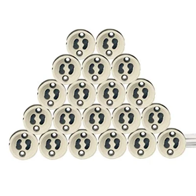Afbeelding van EACLL GU10 Lamphouder, Socket Adapter van Keramiek, 20 pack. Met Hoogwaardige Siliconen Kabel, Aansluiting Fittingen voor LED Lampen en Halogeen