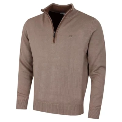 Afbeelding van Calvin Klein Katoenen Herensweater Mokka M