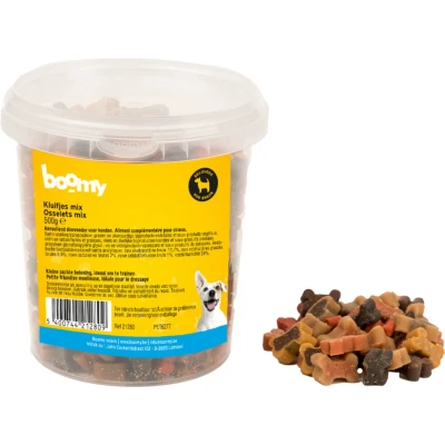 Afbeelding van Boomy Hondensnacks Beloningssnoepjes Kluifjes mix 2 x 500g