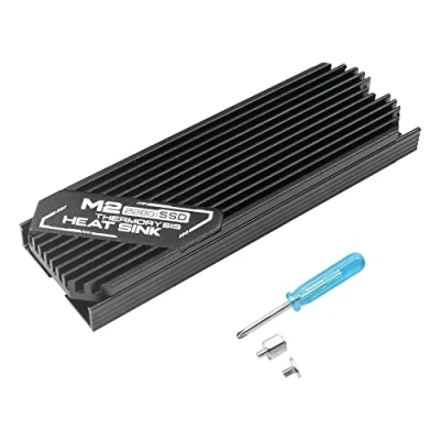 Afbeelding van YACSEJAO M.2 2280 SSD koellichaam Heatsink NVMe Cooler met Thermische Siliconen pad voor PC PCIE SSD, Zwart