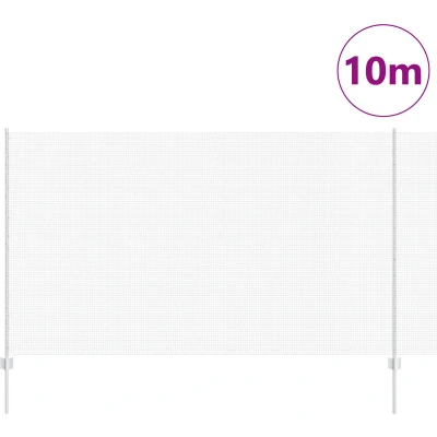 Afbeelding van vidaXL Gelaste Draadafsluiting met 10 U Palen Zilver 1.4x10 m Staal
