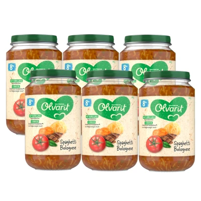 Afbeelding van Olvarit 8m+ Spaghetti Multi verpakking 6x200GR