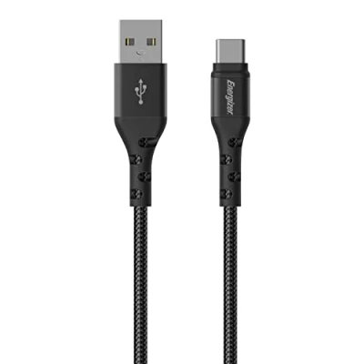 Afbeelding van Energizer Gevlochten USB C oplaadkabel lange Hoge sterkte Zwart