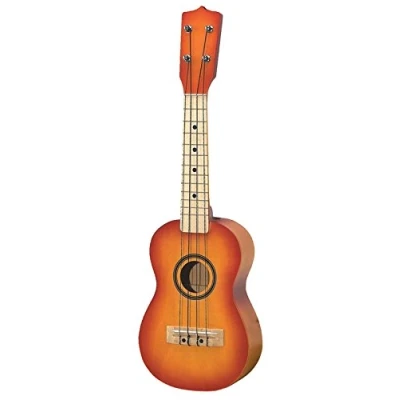 Afbeelding van GEWA sopraan ukelele model 1 geel rood Sunburst
