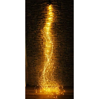 Afbeelding van LED lichtwaterval met 1440 lampjes in warm wit Lichtslinger kerstverlichting. Voor binnen en buiten. Zee van lichtjes timer indrukwekkende decoratie Tafeldecoratie