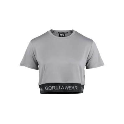Afbeelding van Gorilla Wear Colby Cropped Tshirt print, Dames, Maat: XS, Grey