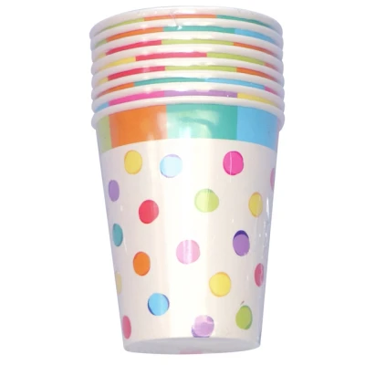 Afbeelding van Bekers Haza Festive Colors 250ml 8stuks