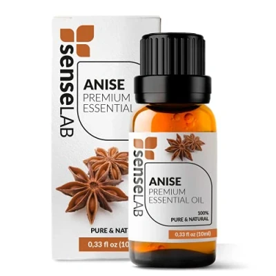 Afbeelding van SenseLAB Anijs etherische olie 100% Puur Natuurlijke Therapeutische Anijsolie voor Aromatherapie Diffuser Ontspannende Massageolie (10 ml)