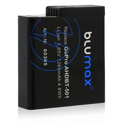 Afbeelding van Blumax 2X Batterij voor GoPro Hero 5 / 6 AABAT 001 1260mAh 3.85V Li ION