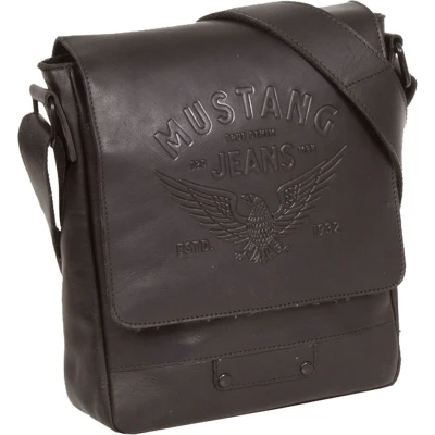 Afbeelding van MUSTANG Leren Schoudertas Valencia Assis Shoulderbag Brown Donkerbruin