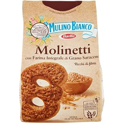 Afbeelding van 3x Mulino Bianco Cookies Molinetti 350g Italië biscuits koekjes gebak brioche