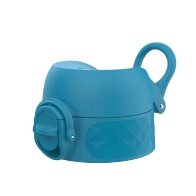 Afbeelding van ION8 Lekvrije Vervangende OneTouch 2.0 Waterfles Deksel, Eenvoudige Bediening met Één Druk, Geschikt voor 350ml, 500ml, 600ml Flessen, Blauw, Klein, Ftalaatvrij BPA vrij Plastic