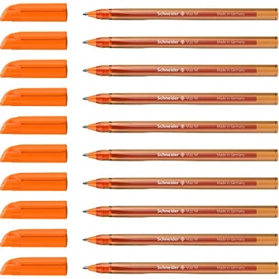 Afbeelding van Schneider Vizz balpen (voor gemakkelijk en snel schrijven, schrijfkleur: oranje, lijnbreedte M) 10 stuks