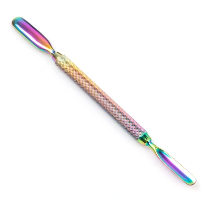 Afbeelding van Clavier Nail And Cuticle Pusher Nagelriemduwer Bokkepootje Rainbow #LONG