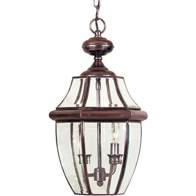 Afbeelding van Quoizel LED Buiten Pendelarmatuur Newbury 2X E14 Max 60W Dimbaar Lacquered Aged Copper