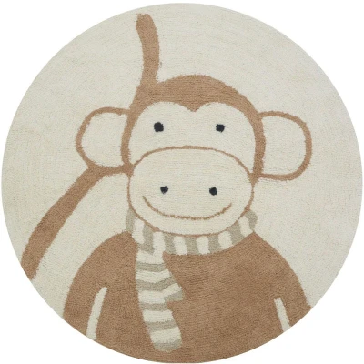 Afbeelding van Tapis petit vloerkleed little monkey 120x120 cm