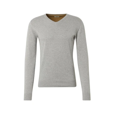 Afbeelding van TOM Tailor Basic V NECK Trui, Heren, Maat: Small, Light soft grey melange