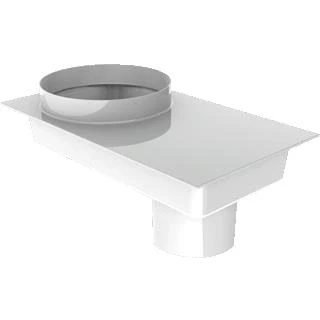 Afbeelding van Burgerhout broekstuk metaal Ø 80/125 mm plat wit