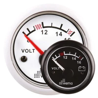 Afbeelding van Wema Voltmeter 12 volt wit