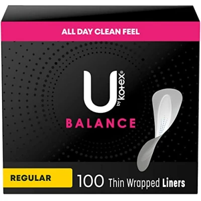 Afbeelding van U by Kotex Barely There Thin Panty Liners, Unscented, 100 Count