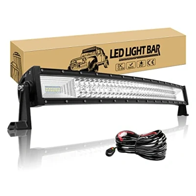 Afbeelding van Willpower 32 Inch 405W Led Lichtbalk Gebogen verlichting Bar 12V 24V Werklamp Mistlamp Waterbestendig IP67 Light Voor Vrachtwagen Tractor Auto Boot Offroad 4x4 met Kabelboom