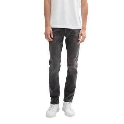 Afbeelding van TOM TAILOR Josh Regular Slim Jeans voor heren, 10220 Used Dark Stone Grey Denim, 34W x 34L