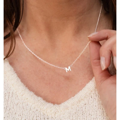 Afbeelding van Letter Ketting &#039;Horizontaal&#039; Kies je Bedels Zilver