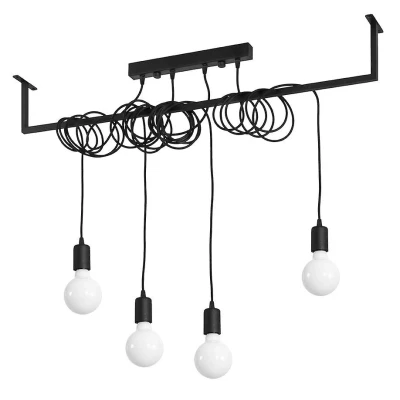 Afbeelding van Sollux Lighting Kroonluchter SALAMANCA 4 zwart