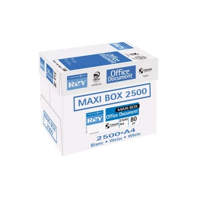 Afbeelding van Rey Office Document printpapier ft A4, 80 g, doos van 2500 vel wit A4