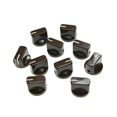 Afbeelding van KAISH Pack van 10 Gitaar AMP Effect Pedaal Knoppen Wijzer Knop met Set Schroef Bruin