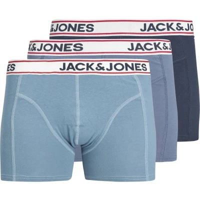Afbeelding van JACK &amp; JONES JUNIOR boxershort JACJAKE set van 3 blauw/d.blauw