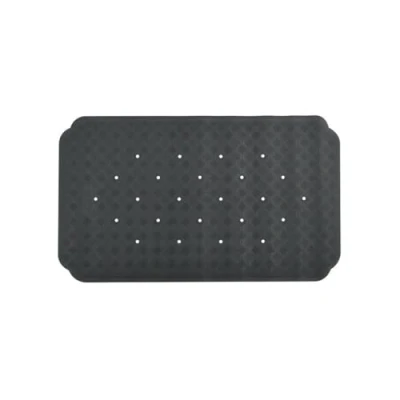 Afbeelding van Spirella Ruby Douchemat van natuurlijk rubber, antibacterieel, antislip, met zuignappen, 70 x 40 cm, zwart