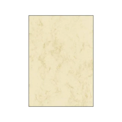 Afbeelding van SIGEL DP191 hoogwaardig gemarmerd karton/beige papier, A4, 25 vellen, motief aan beide zijden, 200 g, certificaatpapier