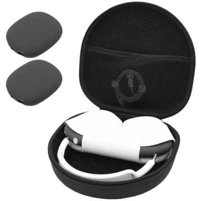 Afbeelding van ProCase Reishoofdtelefoonhoes voor Nieuwe AirPods Max, Hardshell Koffer met Gaasvak, Case Max en Andere Accessoires Zwart
