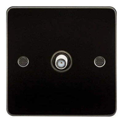 Afbeelding van Knightsbridge FP0150GM FPAV0150GM Sat TV uitgang (niet geïsoleerd), vlakke diafragma, 1 G, 230 V, gunmetal