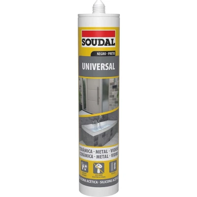 Afbeelding van Siliconen Soudal 115926 Universeel Zwart 280 ml