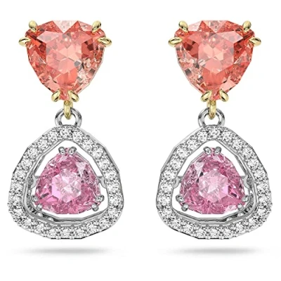 Afbeelding van Swarovski Millenia Oorhangers, Trilliant slijpvorm, Meerkleurig, Gemengde metaalafwerking