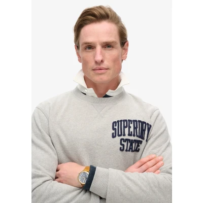 Afbeelding van Superdry Mannen Vintage Athletic Sweatshirt met Ronde Hals Grijs Grootte: Xxl