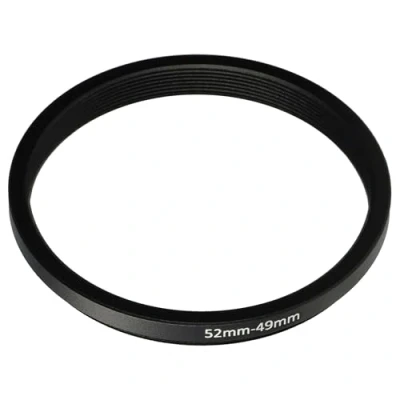 Afbeelding van vhbw Step down ring adapter van 52 mm naar 49 voor cameralens filteradapter, metaal, zwart