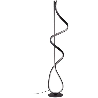 Afbeelding van Lucande LED vloerlamp Rodado, zwart, 132 cm, aluminium