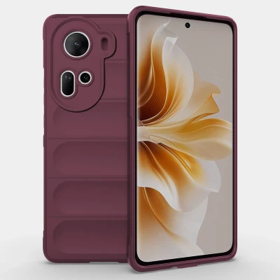 Afbeelding van Oppo Reno 11 Hoesje Siliconen en TPU (zacht) imoshion Softcase/Backcover Aubergine Telefoonhoesje