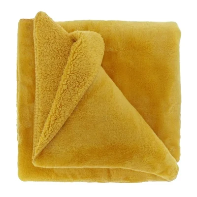 Afbeelding van Unique Living Plaid Torvah 150x200cm bamboo yellow