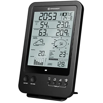 Afbeelding van Bresser Weerstation Basisstation 5 in 1 7002510 Weersvoorspelling Zwart