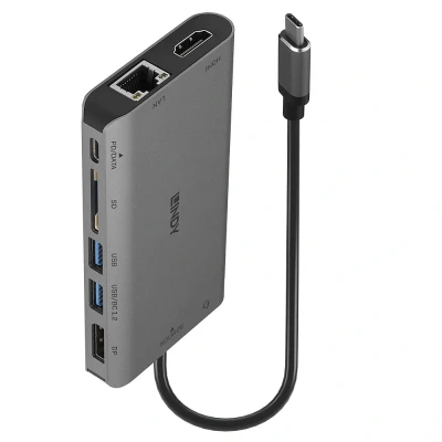 Afbeelding van LINDY 43323 USB C mini dockingstation Geschikt voor merk: Universeel Geïntegreerde kaartlezer, Power Delivery